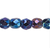 1 Strand Iris Blue 3mm Czech Fire Polished Faceted Round Glass Beads