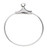 Beading Hoop, 100 Silver Plated Brass 20mm Charm Holder Earring Beading Hoop(NH)