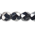 1 Strand Metallic Hematite Czech Fire Polished 4mm Faceted Round Glass Beads