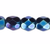 1 Strand(100) Metallic Iris Blue Czech Fire Polished 4mm Faceted Round Glass Beads