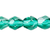 1 Strand Teal Czech Fire Polished 4mm Faceted Round Glass Beads