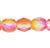 1 Strand Orange & Pink Red Czech Fire Polished 4mm Faceted Round Glass Beads