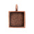 1 Antiqued Copper Plated Pewter Small Square Bezel Pendant