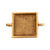 1 Antiqued Gold Plated Pewter Small LINK Square Bezel Pendant