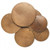 3 Pair Boxwood Brown Dyed Assorted 40-60mm Wood Flat Round Disc Focals `