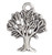 20 Antiqued Silver Pewter 18.5x16.5mm Tree Charms