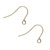 Ear Wire, 100 Antiqued Gold Plated Brass Fishhook with Open Loop Earrings