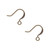 100 Antiqued Gold Plated Brass 21 Gauge 16mm Flat Fishhook Earwires with Open Loop