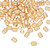 Bead, 100 Gold Plated Brass 5x4mm Ribbed Corrugated Tube Beads with 1.1-1.8mm Hole