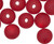 20 German Cool Frost Matte Red Resin 8mm Round Beads *