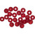 24 German Cool Frost Matte Red Resin 6mm Round Beads *