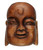 1 Brown Natural Wood 38x28mm Carved Buddha Head Bead *