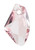 1 Swarovski 19x11mm Crystal Lt Rose Faceted Galactic Vertical Pendant (6656).