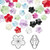 144 Swarovski 6x6mm and 8x8mm Faceted Flower Crystal Beads(5744)