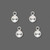 4 Sterling Silver 6mm  Domed Round Drops *