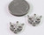 Charm, Cat, Mask, One .925 Sterling Silver 12x13mm Cat Head Mask Charm *
