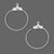 Beading Hoop, 100 Silver Plated Brass 20mm Round Beading Charm Holder Earring Hoops