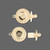 10 Gold Plated Brass 8mm Round with Rope Edge Box Clasps *