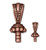 2 TierraCast Antiqued Copper Plated Pewter 17.5x7mm Bead Cappers with Bail *