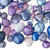 1/4lb(120-170) Czech Glass Matte Metallic Blue & Purple Bead Shapes & Color Mix`