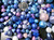 1/4lb(120-170) Czech Glass Matte Metallic Blue & Purple Bead Shapes & Color Mix`