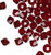 Bead, 48 Siam Red 3mm Xilion Bicone Swarovski Crystal Beads (5328) with 0.7-1mm Hole