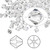 144 Swarovski Crystal Clear 4mm Xilion Crystal Bicone Beads with 0.8-1.1mm Hole (5328)