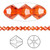 48 Swarovski Hyacinth Orange 4mm Xilion Crystal Bicone Beads (5328) *