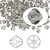 144 Swarovski Black Diamond 4mm Xilion Crystal Bicone Beads (5328)