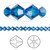 144 Swarovski Capri Blue 4mm Xilion Crystal Bicone Beads (5328)