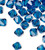 48 Swarovski Capri Blue 4mm Xilion Crystal Bicone Beads (5328)