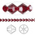 48 Swarovski Siam Red 4mm Xilion Crystal Bicone Beads (5328)
