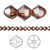 48 Swarovski Smoked Topaz 4mm Xilion Crystal Bicone Beads (5328) *