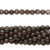 Bead, Natural Brown Snow Flake Jasper 4mm Round Gemstone Beads with  0.5-1.5mm Hole 1 Strand(100)