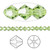 48 Swarovski Peridot 4mm Xilion Crystal Bicone Beads (5328)