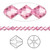 144 Swarovski Rose 6mm Xilion Crystal Bicone Beads (5328) with 0.9-1.2mm Hole `