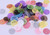 100 Capiz Shell Coated Mixed Colors 10mm Coin Drop Charms Assortment