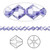 144 Swarovski Tanzanite 6mm Xilion Crystal Bicone Beads (5328)