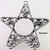 Focal, Star, 1 Antiqued Silver Plated Pewter 68x66mm Celestial Star Connectors with 10 Loops