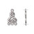 Drop, 10 Antiqued Silver Plated Pewter 3 Spiral 14x12mm Link Earring Connectors