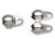 20 Stainless Steel 6x4mm Side Clamp Double Loop Bead Tips to Fit Up to 2.4mm Chain