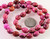 1 Strand(40) Crazy Lace Agate Dyed Fuchsia Pink & Red 8x10mm Oval Egg Beads *