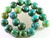 1 Strand Beautiful Imitation Blue Green Azurite 18mm Round Gemstone Beads *