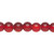 36 Inch Strand (112 Beads) Transparent Red Glass 8mm Round Beads