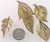 4 Antiqued Gold Finished Mesh Leaf Charm Mix *