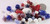 Bead Mix, Glass and Lucite Acrylic  Color Combo Patriotic Mixed Beads 28 Grams(50)  *