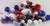 Bead Mix, Glass and Lucite Acrylic  Color Combo Patriotic Mixed Beads 28 Grams(50)  *