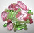 Bead Mix,  Glass and Acrylic Color Combo Pink Parfait Mixed Beads 28 Grams(50) *