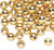 Bead, 144 Gold Plated Brass 4mm Smooth Round Beads with 1mm Hole