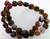 1 Strand Flower Jasper Dyed Purple 12mm Puffed Coin Gemstone Beads *